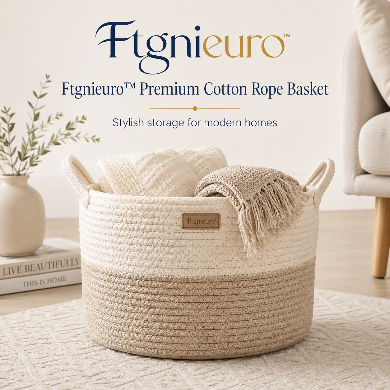 Ftgnieuro™ Premium Cotton Rope Basket
